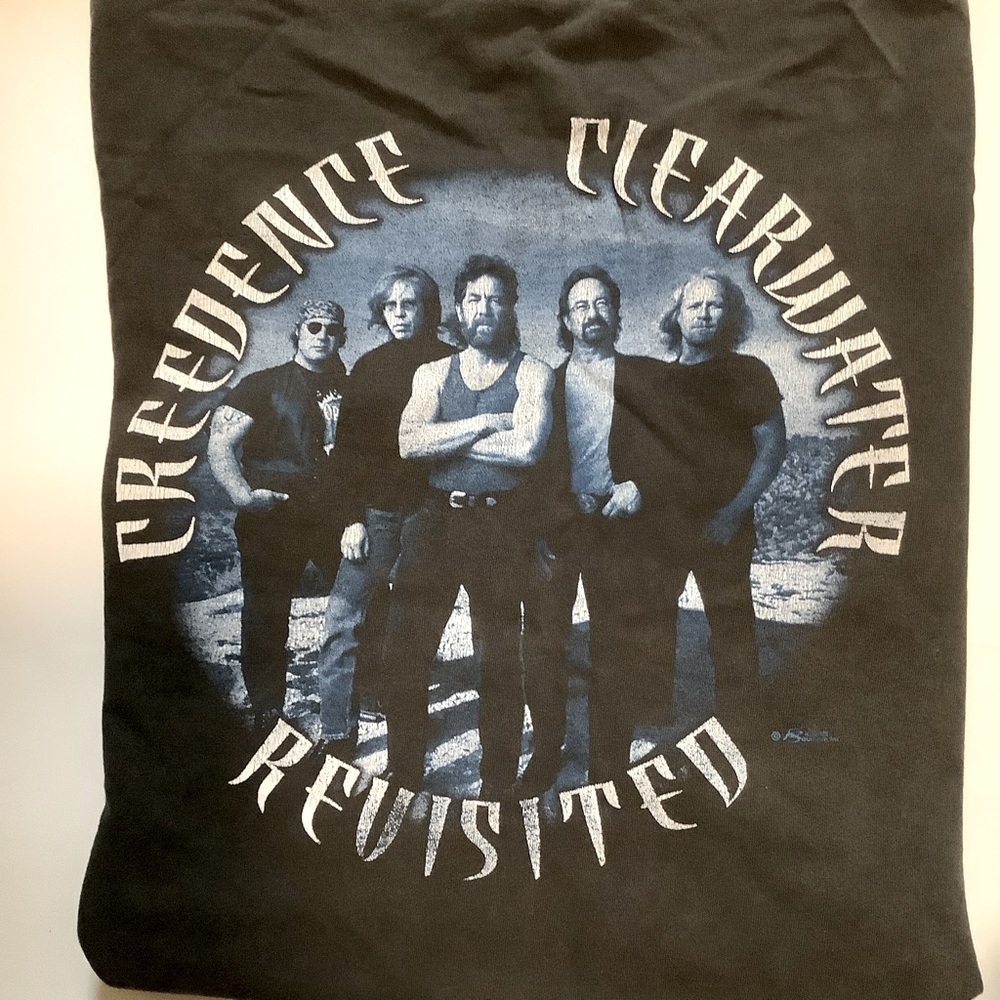 Dobbie Brothers short sleeves black faded distressed grunge punk hippie band tee